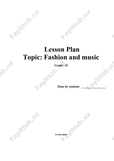 lesson plan — DOCX