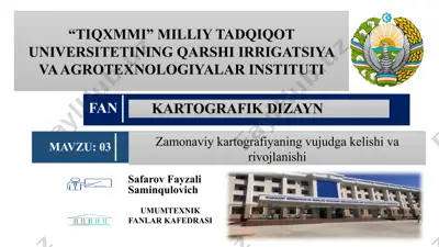 zamonaviy kartografiya — PPTX