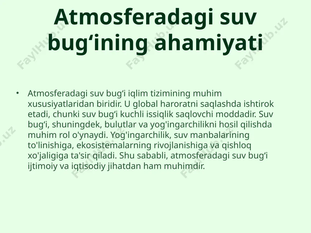 xnologiyalar yordamida suvni tejash va qayta ishlash muhim ahamiyatga ega. bu suvning kelajagi va iqlim barqarorligini saqlashda yordam beradi. e'tiboringiz uchun rahmat! /docprops/thumbnail.jpeg