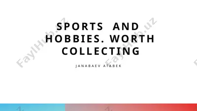 sports and hobbies: the value of collecting — PPTX