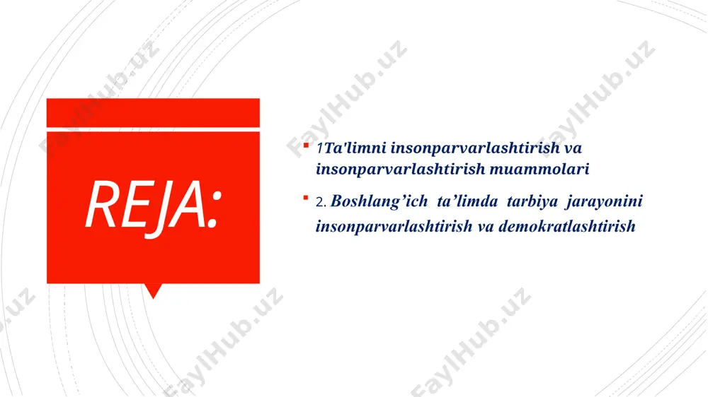 daxl qilinmaydi. mazkur shaxslararo daraja boshlang’ich sinf o’quvchilari tarbiya jarayonini rejali kuchaytirish ana shunday yondashuvlarga asoslanish kutilgan samarani beradi. boshlang’ich ta’limda tarbiya jarayonini insonparvarlashtirish. o’zbekiston respublikasi ―ta’lim to’g’risida‖gi qonunining yangi tahririda (2020 yil 23 sentyabr) mamlakatimizning ta’lim sohasidagi asosiy printsiplaridan biri sifatida “ta’lim va tarbiyaning insonparvarligi” belgilab qo’yilgan (4-modda). pedagog olimlarning fikricha, insonparvarlik – bu insonning qadri, erkinligi, baxti, teng huquqligi to’g’risidagi va insoniylikning barcha tamoyillarini yuzaga chiqarish g’amxo’rligidir.15 e’tibor berilsa, lotinchada gumanizm tushunchasi bilan ifodalanuvchi insonparvarlik printsipi boshlang’ich ta’limda tarbiya jarayonining quyidagi vazifalarini belgilaydi: a) o’quvchilarni qadrlash; b) o’quvchilarning erkinligini ta’minlash; v) o’quvchilarning huquqlarini teng ro’yobga chiqarish; g) o’quvchilarni baxtli bo’lishga yo’naltirish; d) o’quvchilarda insoniylik fazilatlarini shakllantirish mazkur printsipning ushbu ma’no - mazmuni boshlang’ich ta’limda tarbiya jarayonini insonparvarlashtirish asoslarini ifodalaydi. bu asoslar quyidagilardan iborat:- tarbiya jarayonida boshlang’ich sinf o’quvchilarini qadrlash va erkinlikka o’rgatish; tarbiya jarayonida o’quvchilarda o’z shaxsiy huquqlarini o’zgalar huquqlariga uyg’unlashtirishga ko’niktirish; o’quvchilarda insoniylik fazilatlarini shakllantirish bilan ularni …