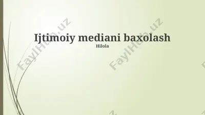 ijtimoiy mediani baholash — PPTX