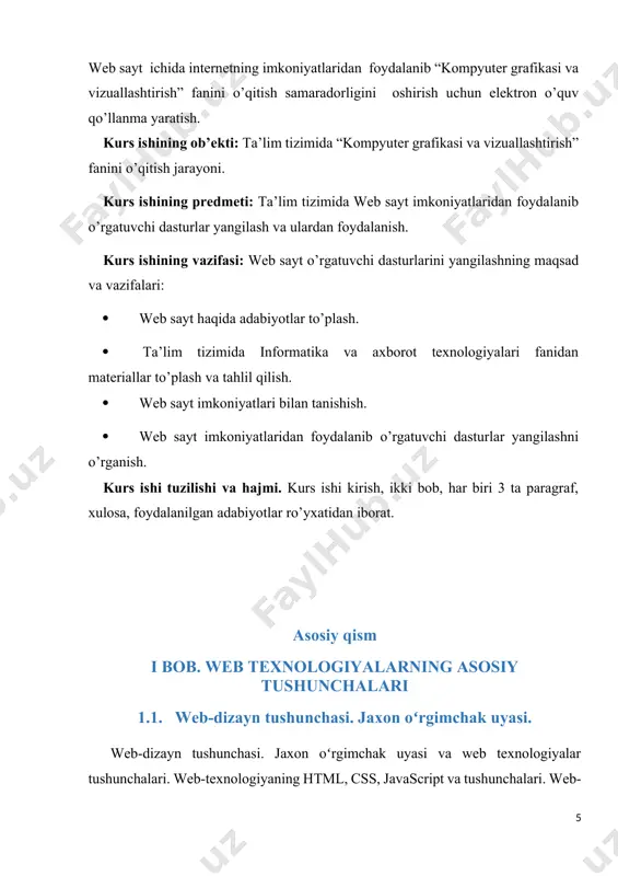 limimizga qarang. html: har qanday veb-saytning asosi. html (hyper text mark-up language) - bu har qanday veb-saytni birlashtiruvchi elim. uy qurish kabi, siz har doim birinchi navbatda mustahkam poydevor qurasiz. har qanday sayt uchun html bu asosdir. html - bu oson o‘rganiladigan va undan foydalanishni boshlash uchun hech qanday chiroyli (yoki qimmat!) paketlarni talab qilmaydigan ochiq manba tili (ya’ni hech kimga tegishli emas). sizga kerak bo‘lgan narsa - windows notepad, visual studio code kabi dasturlarda yozish kerak bo‘lgan teglar, ko‘p vaqt va sabr. html "teg" tizimida ishlaydi, bu yerda har bir teg ushbu teg ichiga joylashtirilgan tarkibga ta’sir qiladi, masalan teg qanday ta’sir qiladi . o‘z-o‘zidan nisbatan cheklangan bo‘lsada, bu html ning moslashuvchanligi veb-saytlarning murakkabligini oshirishga imkon beradi. uyingizning poydevori singari, html ham html-sahifalaringizda birlashtirilgan turli xil tillarni qo‘llab- quvvatlash uchun yetarlicha kuchli. dhtml (dynamic html) xuddi nomidan ko‘rinib turibdiki, oddiy html sahifalaringizga dinamik, harakatlanuvchi yoki o‘zgaruvchan tarkib qo‘shib beradi. …
