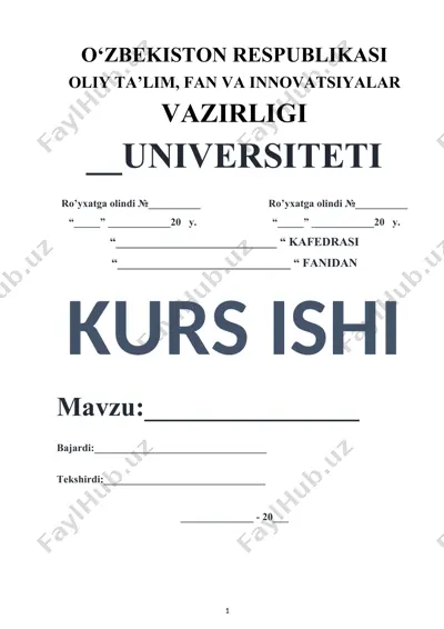 kurs ishi: til va nutq hodisasining lingvistik talqini — DOCX