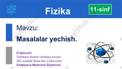 fizika masalalar to'plami — PPTX