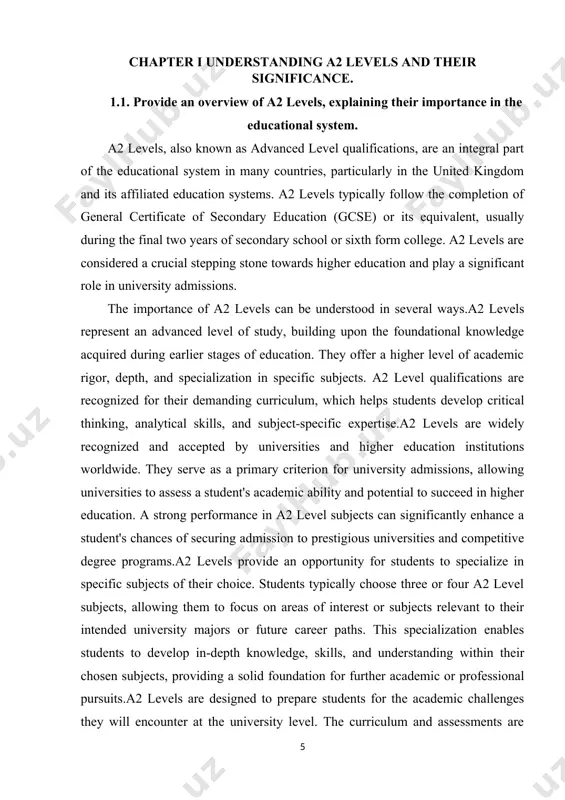 s, essay writing abilities, and effective time management. successfully completing a2 levels equips students with the necessary skills and knowledge to thrive in higher education settings.alongside subject-specific knowledge, a2 levels foster the development of transferable skills that are highly valued in both academia and the workplace. these skills include critical thinking, problem-solving, communication, research abilities, and independent study skills. a2 level students are encouraged to think critically, analyze information, construct arguments, and present their ideas effectively – skills that are applicable across various academic disciplines and professional contexts.in summary, a2 levels hold significant importance in the educational system as they provide a challenging academic curriculum, serve as a gateway to higher education, allow for subject specialization, prepare students for university-level study, and develop transferable skills. a2 levels play a pivotal role in shaping a student's academic journey, supporting their aspirations for further education, and laying the groundwork for future success …