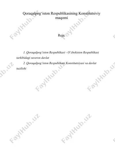 qoraqalpog‘iston respublikasining konstitutsiviy maqomi — DOC