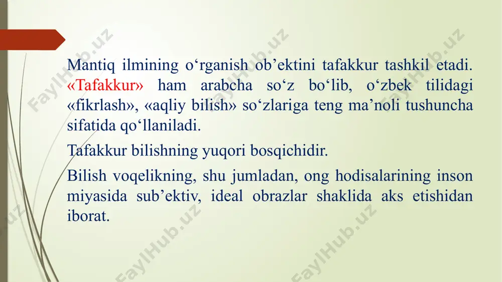 tafakkur – mantiq ilmining o‘rganish ob’ekti - Page 5