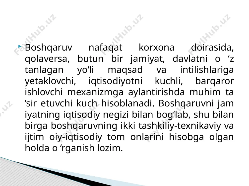 boshqaruvning mohiyati predmeti va uslublari - Page 4