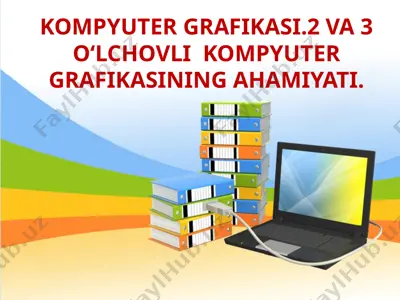 kompyuter grafikasi. 2 va 3 o'lchovli kompyuter grafikasining ahamiyati — PPTX