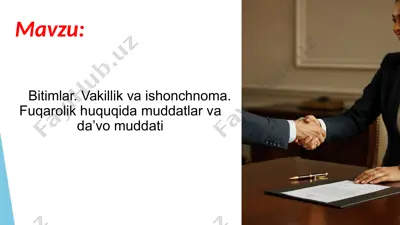 vakillik va ishonch xizmati — PPTX