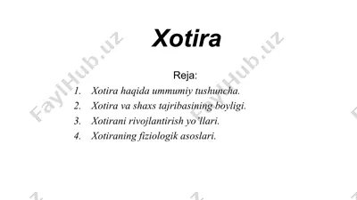 xotira — PPT