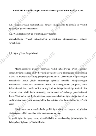 yashil iqtisodiyotga o‘tish — PDF