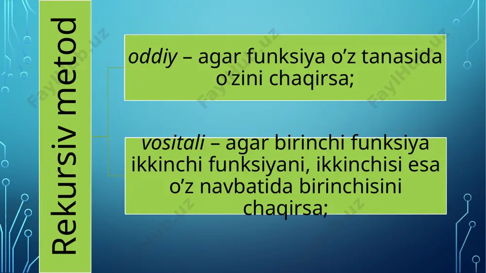 rekursiv va qayta yuklanuvchi metodlar - Page 4