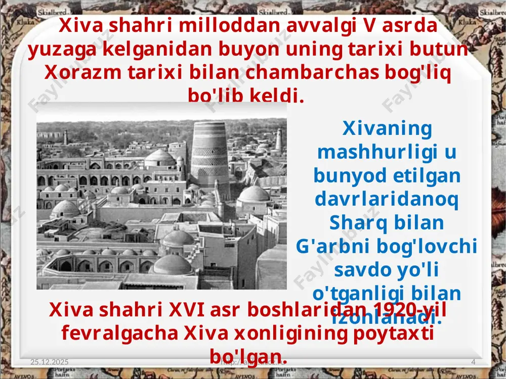 xiva xonligining iqtisodiy va madaniy hayoti 8-sinf - Page 4