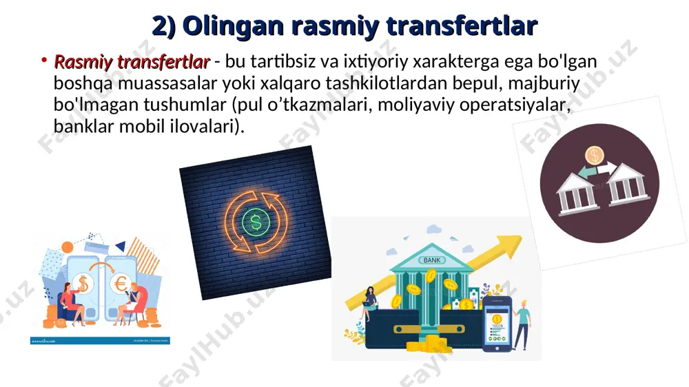 rsatkich, ma'lum vaqt oralig'ida va ma'lum narx darajalarida barcha makroiqtisodiy agentlarning yakuniy tovarlari va xizmatlariga talab. yalpi taklif - iqtisodiyotda ishlab chiqarilgan tovarlar va xizmatlarning umumiy soni. ko'pincha yamm bilan sinonim sifatida ishlatiladi. фискал сиёсатнинг мақсади ва трансформациялашуви муаммолари. фискал сиёсат йўналишлари. давлатнинг муҳим вазифаларидан бири иқтисодиётни барқарорлаштириш ҳисобланади. бундай барқарорлаштиришга бюджет-солиқ сиёсати ва пул-кредит сиёсат воситалари орқали эришилади. ғарб илмий адабиётида бюджет-солиқ сиёсати, жумладан фискал сиёсат деб номланади. фискал сиёсат деганда ноинфляцион яим ишлаб чиқариш шароитида иқтисодиётда тўлиқ бандлиликни, тўлов балансининг мувозанатини ва иқтисодий ўсишни таъминлашга қаратилган давлат харажатлари ва солиқларини ўзгартиришни ўз ичига олган чора- тадбирлар тушунилади. фискал сиёсатнинг икки тури фарқланади: * rag'batlantiruvchi (fiskal) ekspansiya - iqtisodiy o'sishni rag'batlantirish va bandlikni yuqori darajada ushlab turish uchun davlat xarajatlarini ko'paytirish va soliq stavkalarini pasaytirishga qaratilgan davlat moliyaviy siyosatining choralari cheklovchi (fiskal) restriktsiya - byudjet taqchilligini kamaytirish va fiskal intizomni ta'minlash maqsadida hukumat tomonidan davlat xarajatlarini kamaytirish yoki soliq …