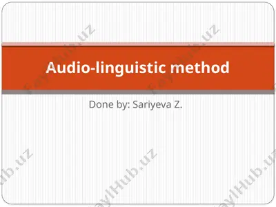 audio-linguistic method — PPTX