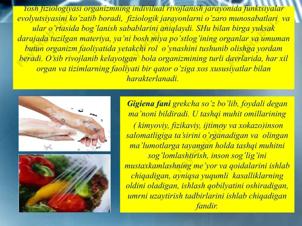yosh fiziologiya va gigienasi fanining vazifasi - Page 5