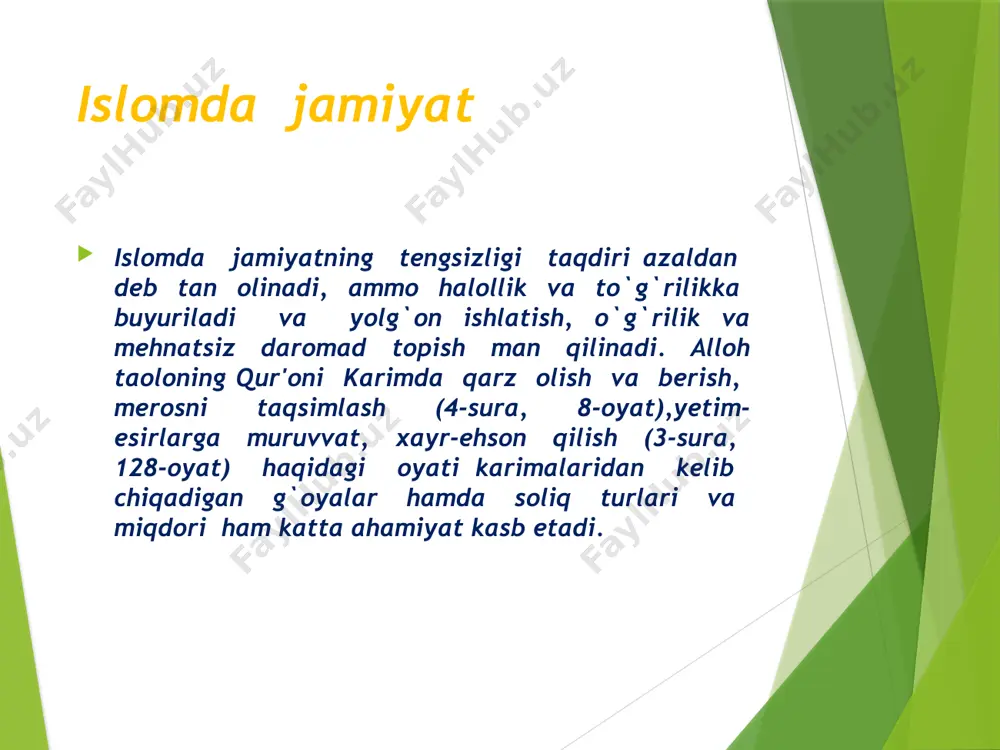-950, 2-muallim), germaniyada tomas munser (1420-1525)lar tomonidan ham ilgari surilgan. injil va qur'oni karimda ham uning elementlari bor. markaziy osiyodagi sarbadorlar (boshini dorga tikkanlar) davlati ham shu tamoyillarga asoslangan (samarqandda abu bakr kalaviy, mavlonozoda, xurdaki buxoriy va boshqalar). keyinchalik abdurahmon jomiy va a.navoiy, xurdaki buxoriy asarlarida ham bunday g`oyalar bor. 24 image1.png image2.png /docprops/thumbnail.jpeg