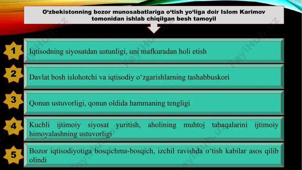s bo‘ldi. mustaqillikning dastlabki yillarida ilm-fan. avvalo, o‘zbekiston respublikasi prezidentining 1992-yil martdagi farmoni bilan ilmiy kadrlar tayyorlanishini tashkil etuvchi vakolatli organ – oliy attestatsiya komissiyasi (oak) tashkil etildi. oliy attestatsiya komissiyasi prezidentning 1992-yil iyuldagi “ilm-fanni davlat yo‘li bilan qo‘llab-quvvatlash va innovatsiya faoliyatini rivojlantirish to‘g‘risida”gi farmoni asosida respublika olimlarini xorijiy mamlakatlarga tajriba orttirishga yuborilishi yo‘lga qo‘yildi. 1997-yil xorazm ma’mun akademiyasi qayta tiklanib, o‘zbekiston fanlar akademiyasining mintaqaviy bo‘linmasi sifatida tashkil etildi. 2000-yili fanlar akademiyasi sharqshunoslik institutining qo‘lyozmalar fondi dunyoning eng boy qo‘lyozmalar xazinasidan biri sifatida yunesko madaniy merosi ro‘yxatiga kiritildi. o‘zbekiston respublikasi prezidentining 2006-yil avgustdagi “fan va texnologiyalar rivojlanishini muvofiqlashtirish va boshqarishni takomillashtirish chora-tadbirlari to‘g‘risida”gi qaroriga muvofiq vazirlar mahkamasi huzurida fan va texnologiyalarni rivojlantirishni muvofiqlashtirish qo‘mitasi tashkil etildi 2008-yildan buyon toshkentda innovatsion g‘oyalar, texnologiyalar va loyihalar yarmarkasi o‘tkazib kelinmoqda. 2008–2015-yillar davomida o‘tkazilgan i–viii yarmarkalar doirasida jami 4000 dan ortiq ishlanmalar taqdim etildi. arxeologiya fani sohasida ham ma’lum siljishlar bo‘ldi. 2002-yildan “o‘zbekistonda arxeologik …