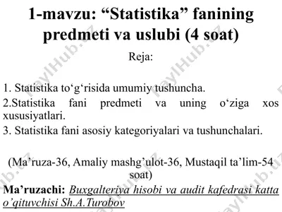 statistika — PPTX