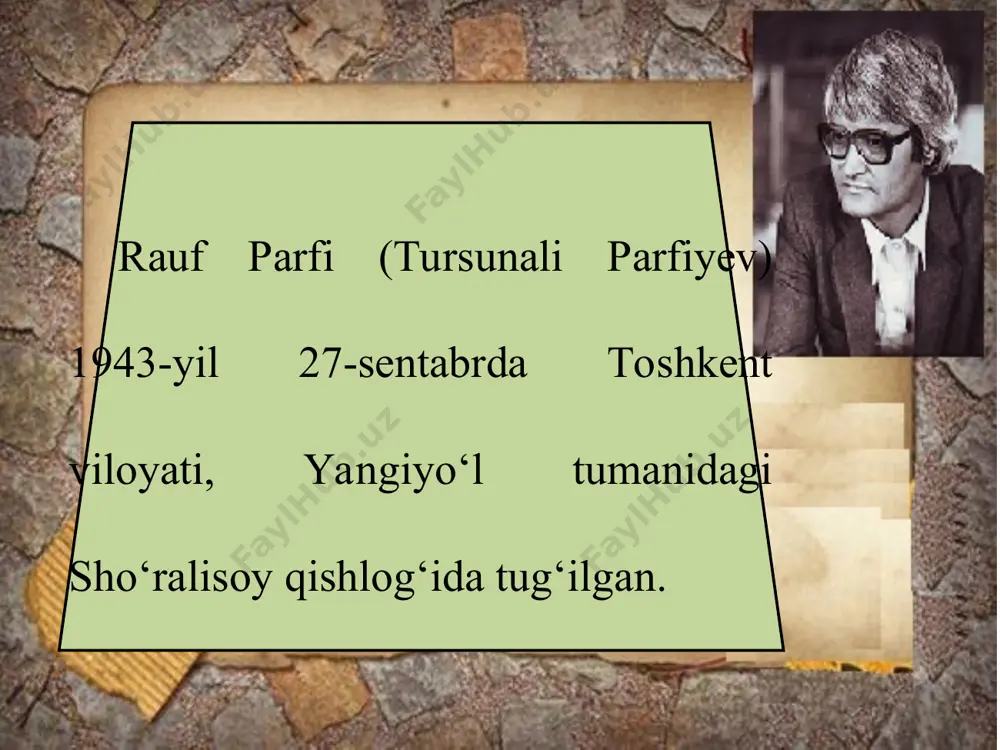 sir etar ul. yomg‘ir yog‘ar, shig‘alab yog‘ar, yog‘a boshlar qog‘ozga ko‘ngil. yoz kechasi yoz kechasi. osmon – falakda kunduzning kitobi o‘qildi. tars yorildi qovun palakda, oltin shaftolilar to‘kildi. dalalarda mudraydi uyqu, dala yotar kutib quyoshni. ariqlarda doim uyg‘oq suv, polizlarga ketadi shoshib. yoz sha’niga qo‘shiq to‘qilar, chigirtkalar chirillar chunon. yomg‘ir yog‘ar, go‘yo yog‘ilar issiq tuproq ustiga marjon. yoz yomg‘iri iliqdir biram, shitir-shitir uning qo‘shig‘i. bir shirin hid taralar yerdan, va yurakka ketar qo‘shilib.