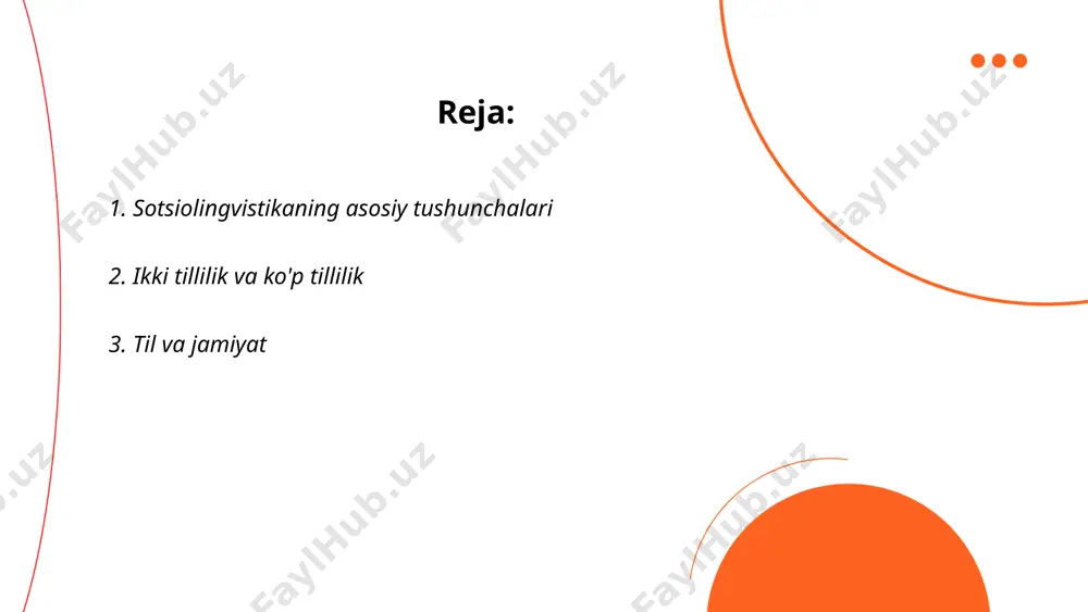 o aholisining taxminan 43%-i o'z ona tilida ta'lim ololmaydi. unesco ma'lumotlariga ko'ra, har ikki haftada bir til yo'q bo'lib ketmoqda. shuningdek, rivojlangan jamiyatlarda ko'pxilma tildagi bilim va malakalar mehnat bozorida afzallik yaratadi. tilni saqlash va rivojlantirish jamiyatning boyligidir. ... t.me/slaydai_bot 4. til o'zgarishi til o'zgarishi fenomeni ko'plab sabablar bilan bog'liq, jumladan, migratsiya, texnologik taraqqiyot va ijtimoiy o'zgarishlar. dunyoda 7,000 dan ortiq til mavjud, biroq har ikki haftada bitta til yo'qoladi. unesco ma'lumotlariga ko'ra, taxminan 2,500 til yo'qolish xavfi ostida. til o'zgarishi jarayonida yangi so'zlar va grammatik tuzilmalar tilga kirib keladi. masalan, ingliz tilida oxirgi yillardagi texnologik innovatsiyalar tufayli yuzlab yangi so'zlar yaratilgan. bu jarayon uzluksiz bo'lib, kelajakda ham davom etadi. shu bilan birga, kommunikatsiya texnologiyalarining rivojlanishi global miqyosda tillarning tezroq o'zgarishiga hissa qo'shayotgan asosiy omildir. ... t.me/slaydai_bot dialektologiya - bu tilshunoslikning bir bo'limi bo'lib, u ma'lum bir tilning turli hududlarda ishlatiladigan sheva va lahjalarini o'rganadi. o'zbek tili dialektologiyasi uch asosiy …
