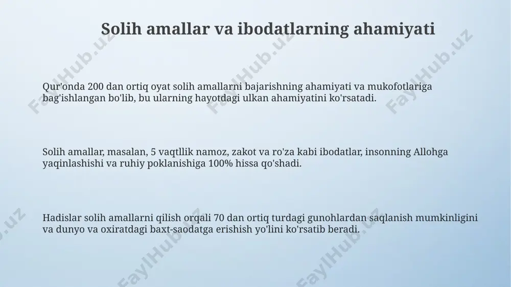 osqichi va shaytonning 3 ta hiylalari tahlil qilinib, ularga qarshi kurashning 5 ta samarali usuli bayon qilingan. insonning ichki dunyosidagi 2 ta kuch – nafs va shaytonning vasvasalarini yengish uchun g'azzoliy tasavvufdagi 10 ta fazilatni qo'llashni tavsiya etadi. g'azzoliyning hayot yo'li va ijodi g'azzoliyning "tawba" asari, taubatning turli jihatlarini tafsilot bilan bayon qilib, inson qalbining poklanishiga yo'naltirilgan 12 bobdan iborat. uning "ihya ulumiddin" asari 4 jilddan iborat bo'lib, islom huquqi, axloqi va tasavvufining muhim masalalarini o'z ichiga oladi. g'azzoliy 1090-yilda tug'ilib, 1120-yilda vafot etgan, islom falsafasi va tasavvufiga katta hissa qo'shgan mashhur mutafakkir va mutakallim bo'lgan. allohning kechiruvchanligi va rahmati "tawba"da ta'kidlangan 7 bosqichli tavba jarayoni, allohning kechirimiga erishish uchun samimiy afsuslanish va gunohlardan qaytishning ahamiyatini 100% ta'kidlaydi. allohning kechiruvchanligi cheksizdir, 99 ta ismidan ko'pchiligi uning rahm-shafqati va kechirimlilik xususiyatlarini aks ettiradi, bu esa insonlarning gunohlarini kechirishga tayyorligini ko'rsatadi. allohning rahmati, qur'onda 700 dan ortiq oyatda tilga olingan bo'lib, insonlarning …