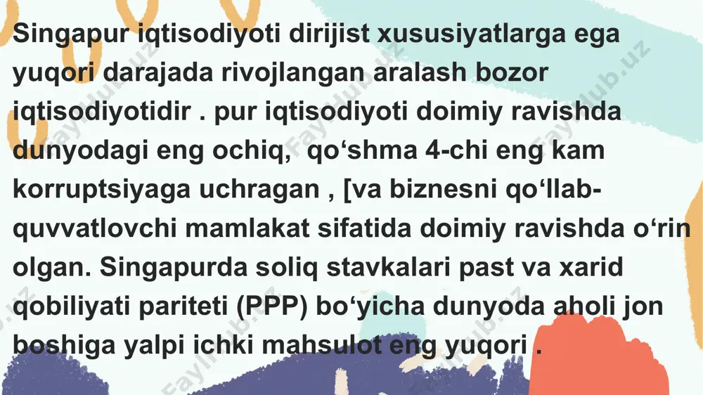 iyatlarini kengaytirish va chet el bozorlariga tarifsiz kirish kabi imtiyozli rejimlarni taqdim etishdir. click here to add to the title 12 tarixiy jihatdan asosiy rivojlanish modellari kapitalistik, bozor, sotsialistik va farovonlik bo'lgan. eng dolzarb rivojlanish modeli bu barqaror rivojlanish modeli bo'lib, u global miqyosda iqtisodiy rivojlanish, inson huquqlari va ekologik barqarorlikka bo'lgan ehtiyojni qondirishga harakat qiladi. thanks image2.png image1.png image6.jpeg image7.jpeg image8.jpeg image9.jpeg image10.jpeg image11.jpeg image5.png image3.png image12.jpeg image13.jpeg image4.png