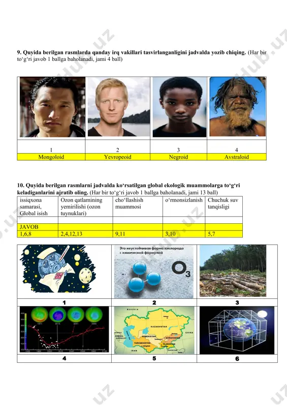 9-sinf geografiya bo‘lim summativ baholash nazorat ishi - Page 4