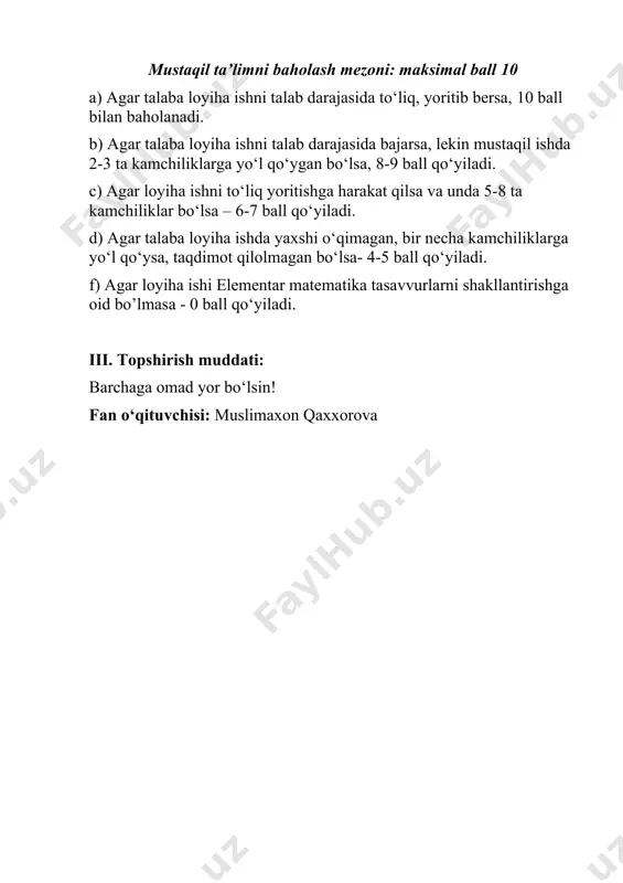 elementar matematik tasavvurlarni shakllantirish metodikasi - Page 2