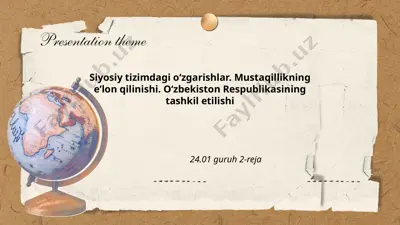 siyosiy tizimdagi o‘zgarishlar — PPTX