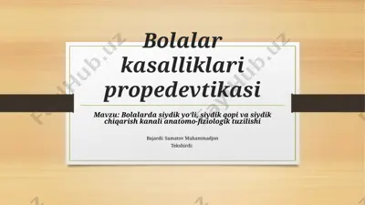 bolalar kasalliklari propedevtikasi — PPTX
