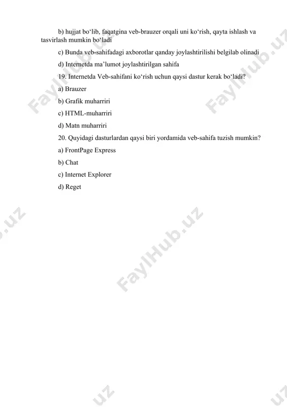 test savollari - Page 5