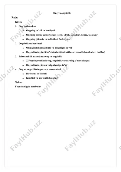 ong va ongsizlik — DOCX