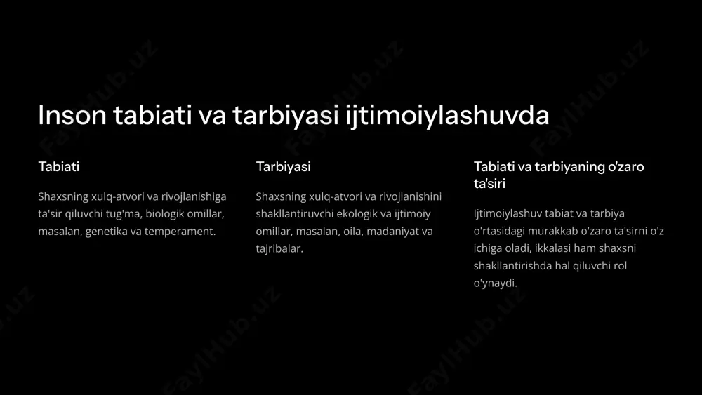 ing muhimligini ta'kidladi . piagetga ko'ra, rivojlanishning to'rt bosqichi quyida keltirilgan . sensormotor bosqich (tug'ilish-2 yosh) ushbu bosqichda chaqaloq asosiy hislar va harakatlar orqali dunyoni o'rganadi va taqlid qilish, o'zini tanib olish va tasviriy o'yinni o'z ichiga olgan kognitiv qobiliyatlarni rivojlantiradi. taxminan sakkiz oyligida chaqaloq ob'ektning doimiyligi haqidagi bilimlarni, ya'ni ob'ektlarni ko'rish mumkin bo'lmasa ham borligini biladi. 2. operatsiyadan oldingi bosqich (2-7 yil) bolalar til va tasvirlar yordamida dunyoni tasvirlash qobiliyatiga ega bo'ladilar. biroq, bu bosqichda ular mantiqiy fikrlashni rivojlantirmaydi. ularning hukmi sub'ektiv, sezgilarga asoslangan va asosan egosentrik bo'lib qoladi. 3. beton foydalanish bosqichi (7-11 yil) ushbu bosqichdagi bolalarda real hodisalar haqida mantiqiy fikrlash qobiliyati rivojlanadi. ular shakllarni, tabiatni muhofaza qilish kontseptsiyasini, boshqa odamlar qanday fikrlashi yoki o'zini ifoda etishi mumkinligini va boshqalar bilmagan o'ziga xos fikrlarni tushunishni boshlaydilar. 4. rasmiy operatsion bosqich (12+) o‘smirlar mantiqiy mulohaza yurita oladilar, mavhum tushunchalar haqida fikr yuritadilar va farazlarni ratsional ravishda tekshiradilar. bu …