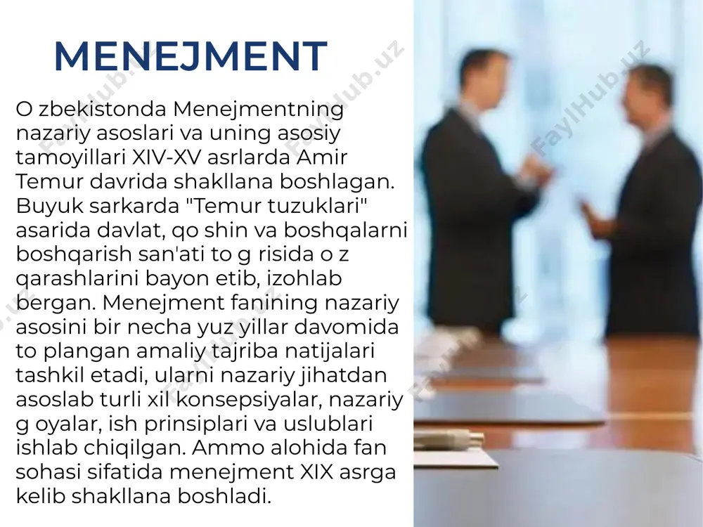 korxonalarda menejmentni tashkil etish - Page 5