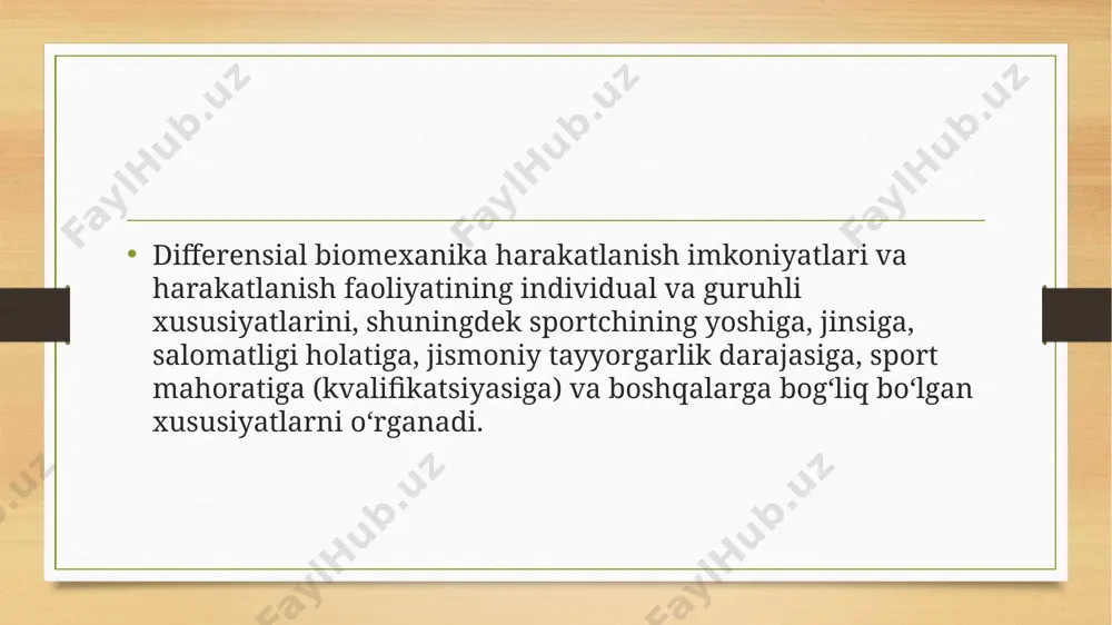 bulyar apparatning turg‘unligiga (mustahkamligiga) - 13-14 yoshli davrda, harakatlar koordinatsiyasiga, egiluvchanlikka va chaqqonlikka esa - 9-12 yoshli davrda erishadi. jismoniy tarbiya nazariyasi va uslubiyotining muhim muammolaridan biri - bu jismoniy sifatlarning o‘zaro (aloqasi) bog‘liqligi muammosidir. m.ya. nabatnikova tomonidan jismoniy sifatlarning teng o‘lchamliligiga ko‘rsatma asoslab berilgan. teng o‘lchamlilik deganda ko‘pyillik tayyorgarlikning har bir bosqichida yosh sportchilarning ushbu sifatlarini rivojlanganlik darajasining optimal nisbatini tushunish kerak. tadqiqot muammosi bo‘yicha qo‘shimcha matumotlar (material) olish maqsadida ochiq va yopiq xarakterga ega botgan quyidagi vositalardan foydalanish: sportchiga o‘z salomatligi va tayyorgarligiga munosabatini aniqlash uchun; 223 - jismoniy tarbiya (madaniyat) sohasidagi pedagog va о‘qituvchilaming sportchilarni jismoniy tayyorgarligiga munosabatini aniqlash uchun anketa o‘tkazish yaxshi samara beradi. yoshlarning jismoniy tayyorgarlik darajasini yaxshilash muammosi hozirgi vaqtda eng dolzarb muammo hisoblanadi. mamlakatimiz tadqiqotchilari turli yo‘nalishlarda ushbu muammoni tadqiq qilishga bir necha bor urinib ko‘rganlar. mazkur sohaga oid adabiyot manbalarida mavjud botgan va tahlil qilingan yo‘nalishlarning har biri o‘z ustunlik va kamchiliklariga …