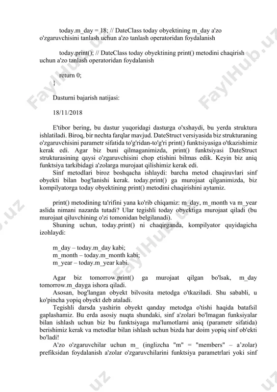 c++ tilida sanalar va strukturalar - Page 4