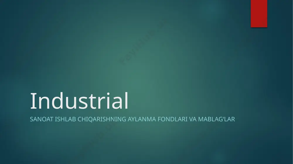 klardagi pul mablag‘lari kiritiladi. shu tariqa aylanma mablag‘lar barcha bosqichlardan o‘tib, to‘liq aylanishni amalga oshirishini quyidagi tarzda aks ettirish mumkin: 1-bosqich – pul-tovar (p-t); 2-bosqich – ishlab chiqarish (i.ch); 3-bosqich – tovar-pul (t-p). aylanma mablag‘lardan samarali foydalanish keyingi yillarda aylanma mablag‘larning aylanishi tezlashtirildi va ulardan samarali foydalanishga erishildi. fan-texnika taraqqiyoti va innovatsion faoliyat natijalarini keng qo‘llashni; ishlab chiqarishning barcha jarayonlarida ilmiy jihatdan asoslangan me’yor va me’riylar (normativlar) tizimini yaratishni; korxonalar o‘rtasidagi uzoq muddatli xo‘jalik aloqalarini yanada yuqori darajaga ko‘tarish va ishlab chiqarish kooperatsiyasidan keng foydalanishni; korxonalar o‘rtasidagi uzoq muddatli xo‘jalik aloqalarini yanada yuqori darajaga ko‘tarish va ishlab chiqarish kooperatsiyasidan keng foydalanishni; korxonalarning moddiy-tovar boyliklarida band bo‘lgan yirik miqdordagi pul mablag‘larini tegishli va adresli maqsadlarga sarflashni; ishlab chiqarishni boshqarish va tashkil etishni takomillashtirish optimal shakllarini keng qo‘llash. e’tiboringiz uchun rahmat😊 image2.png image3.png image4.png image5.png /docprops/thumbnail.jpeg