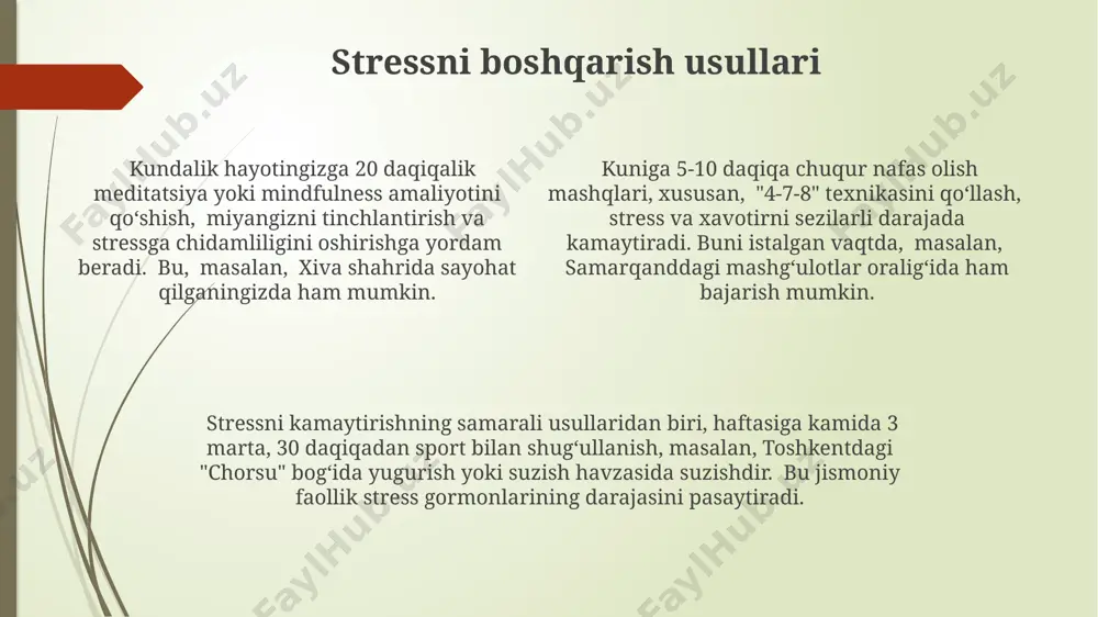 stress va uni kamaytirish usullari - Page 4
