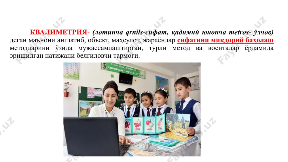 спорт бўйича совриндор ўқувчилар сони 12 санъат бўйича совриндор ўқувчилар сони 13 иқтидорли ўқувчилар тўгарагига мунтазам иштирок этувчилар сони 14 ота-онаси ўқитувчи бўлган ўқувчилар сони 15 республика , вилоят ва туман конференция, семинар ва мастер классларда иштирок этган ўқувчилар сони 16 ўқитувчиларнинг хорижий тилларни билиш даражаси 17 отмларга экскурсияга чиқиб келадиган ўқувчилар сони 18 шахсий компьютери мавжуд ўқитувчлар сони 19 шахсий компьютери мавжуд ўқувчилар сони 20 ҳар куни ўз устида 2 соатдан ортиқ ишлайдиган ўқувчилар сони мактабда таълим сифатини ўрганиш бўйича сўровнома № сўровнома ҳа (мавжуд) 5 балл йўқ (мавжуд эмас) 0 балл 21 ielts/toefl сертификати бор ўқувчилар сони 22 хорижий грантларда иштирок этган ўқитувчилар сони 23 спорт зали мавжудми 24 фаоллар зали мавжудми 25 мусиқа асбоблари билан таъминланганми 26 расмий веб сайти мавжудми 27 pisa тест моҳиятини тушунадиган ўқитувчилар сони 28 pisa тест моҳиятини тушунадиган ўқувчилар сони 29 кенг қамровли ва мазмунли иншо ёза оладиган ўқувчилар сони 30 нотиқлик …