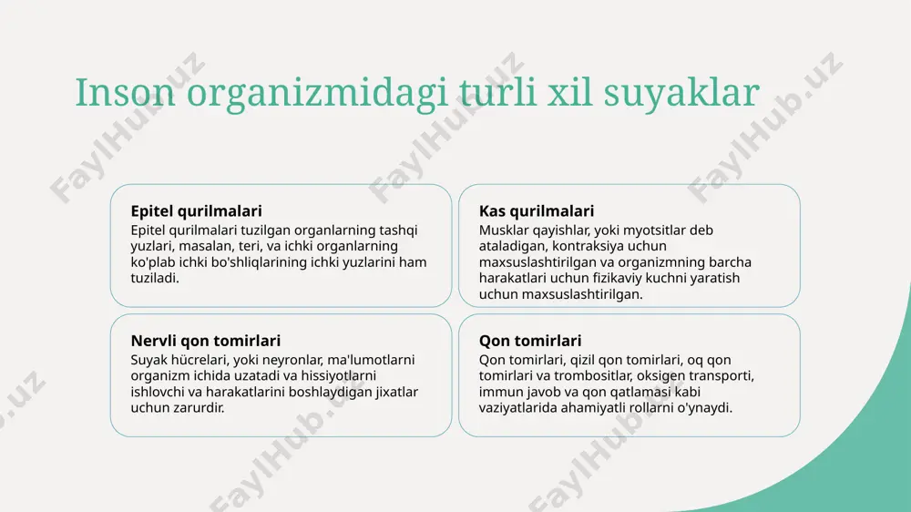 jismoniy tuzilish va funktsiyasini ta'sir qiladigan suyaklardeformatsiyalarga olib kelishi mumkin. genetik holatlar, masalan, osteogenesis imperfecta va achondroplasia, ma'lum genlarda mutatsiyalar tufayli suyaklarning tuzilishida anormalliklarga olib kelishi mumkin. suyaklarning o'sish va rivojlanishida hormonlarning roli 1 2 3 suyak o'sishi uchun muhim hormonlar suyaklarning hormon tuzilishining qaddi-qomatning shakllanishiga ta'siri suyak salomatligi uchun gormonal tenvirning ahamiyati o'sish gormoni va insülin o'sish faktori kabi suyaklar, bolalarda qaddi-qomatning shakllanishi va rivojlanishini ta'sir etishda aham rol o'ynaydi. tiroid hormonlarida yoki jinsiy hormonlarda tuzilishsizlik, bolalarda qaddi-qomatning to'g'ri shakllanmaganligiga, sirtqa suyaklarining kechiktirilishi va qirg'og'in ko'payishi ehtimoli oshishi mumkin hormonlar to'g'ri tuzilishi, optimal qaddi-qomatning shakllanishi va rivojlanishi uchun zarurdir, bu bolalarda kuchli va sog'lom suyaklarni ta'minlaydi. suyak salomatligiga oziq-ovqatning ta'siri suyak salomatligi uchun zarur moddalar oziq-ovqatlar, masalan, kalsiy, vitamin d va magniy suyaklarni kuchli va sog'lom qilish uchun juda muhimdir, suyak tuzilishini va kuchini rag'batlantiradi. yomon ovqatlanishning suyak sog'ligi ustida o'zgaruvchilari esasli moddalar yetarli darajada qabul qilinmaganida, zarur suyaklar …