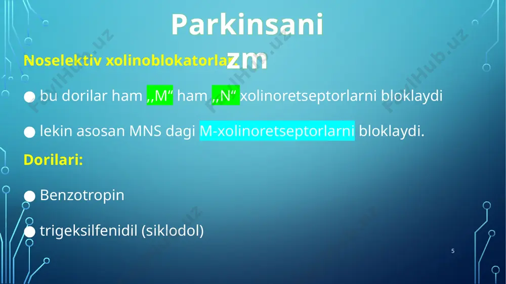 parkinson kasalligini davolashda ishlatiladigan dorivosi tular - Page 5