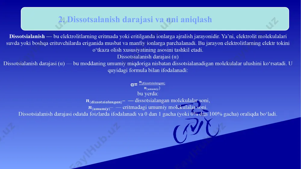 elektrolit eritmalarining elektr o‘tkazuvchanligi - Page 5