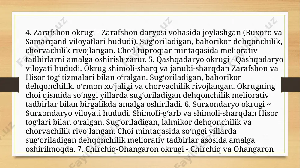 o’zbekistonning sug’oriladigan dehqonchilik mintaqasi tuproqlari - Page 5