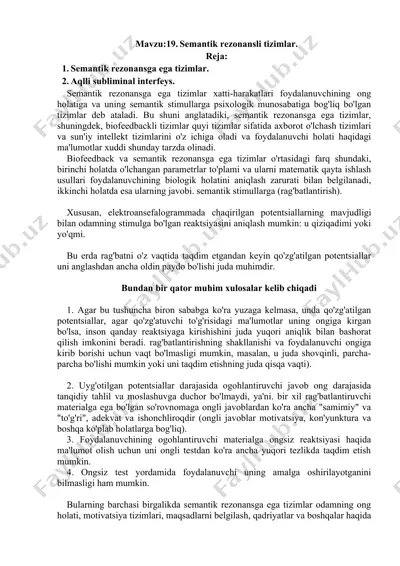 semantik rezonansga ega tizimlar — DOCX