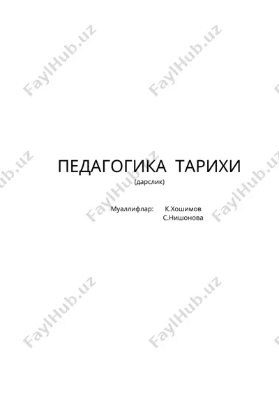 pedagogika tarixi (pedagogy history) — DOC
