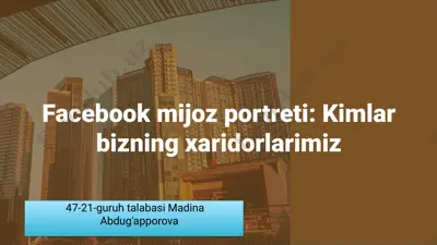 xaridorlar profilini o'rnatish — PPTX