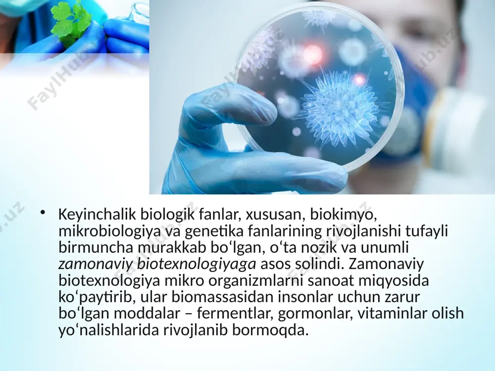 gen va hujayra muhandisligiga asoslangan biotexnologiya. 10 - sinf - Page 5